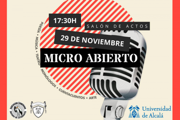 'Micro abierto' en el Colegio de Málaga organizado por la Delegación de Estudiantes