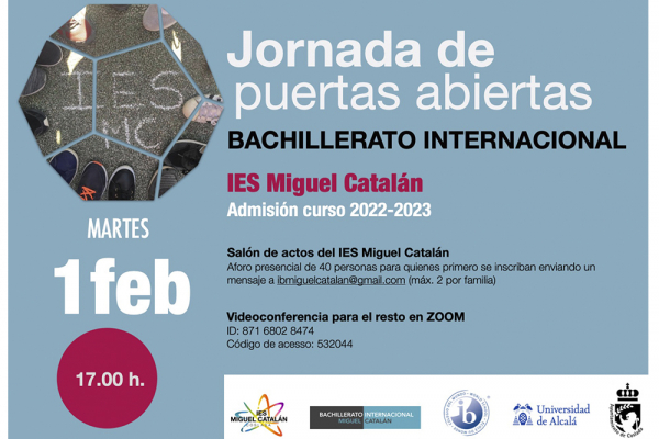 Jornada de puertas abiertas para bachillerato internacional en el IES Miguel Catalán con el que colabora la UAH