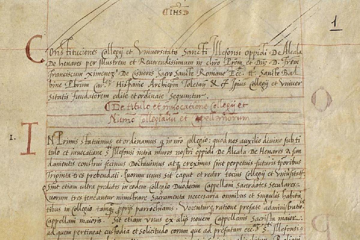 La UAH presenta una cuidada edición de las Constituciones del Colegio de San Ildefonso