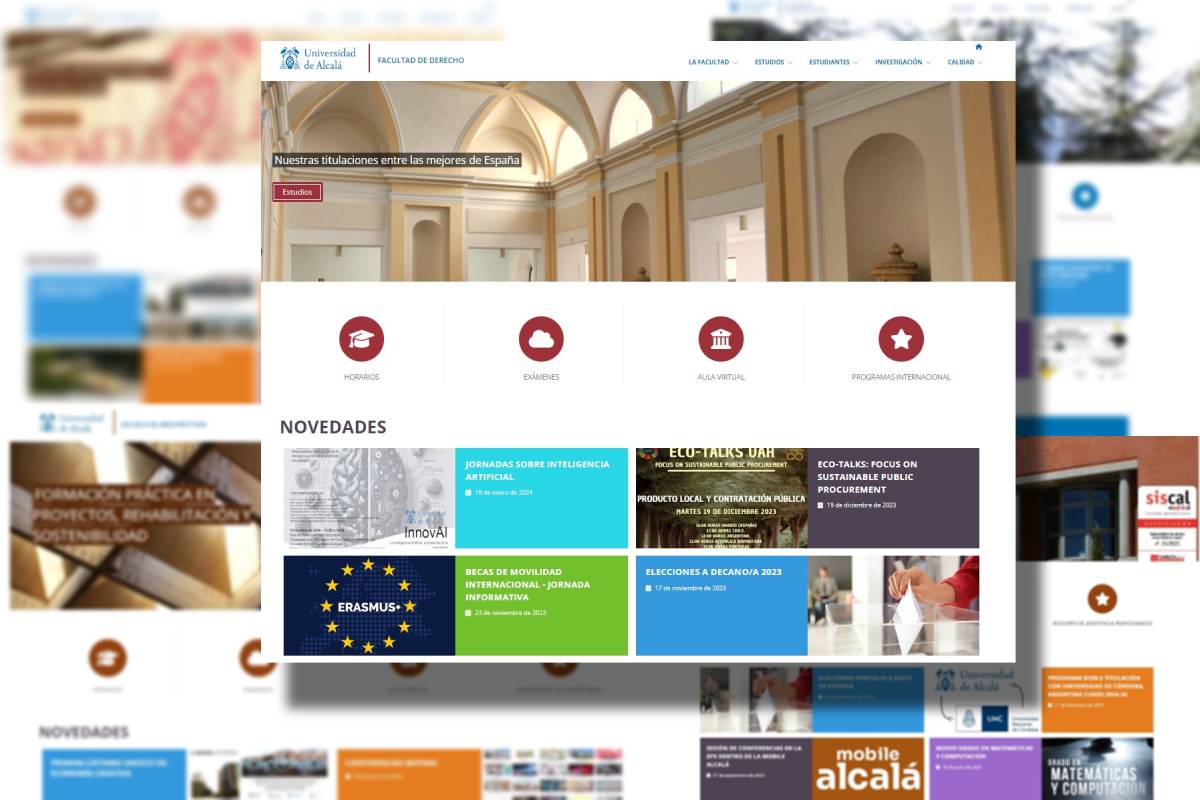 Las facultades y escuelas de la UAH estrenan nuevas webs más modernas, limpias y funcionales