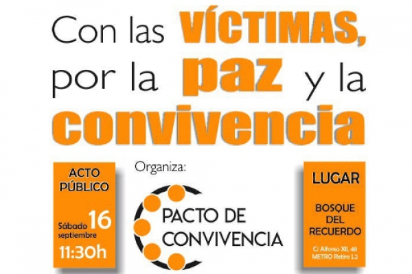 La Plataforma Pacto de Convivencia homenajea en Madrid a las víctimas de los atentados de Barcelona y Cambrils