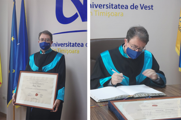 Fernando Galván, Doctor Honoris Causa por la Universitatea de Vest din Timisoara (Rumanía)