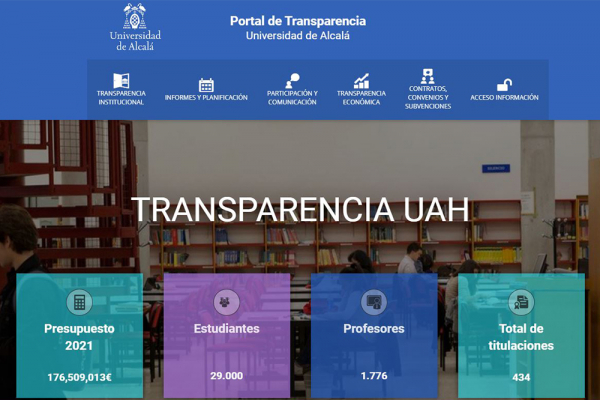 La UAH renueva su Portal de Transparencia