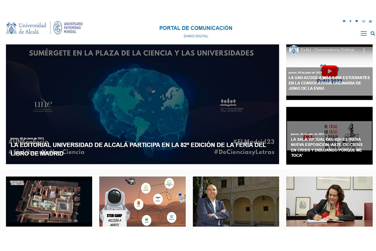 La Universidad de Alcalá renueva su Portal de Comunicación
